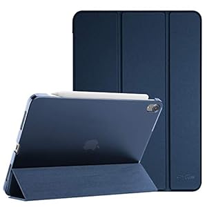 ProCase Smart Case for iPad Air 5th Generation 2022 / iPad Air 4th 2020 10.9”, Slim Stand Hard Back Protective Cover for iPad Air 5 A2589 A2591 A2588/ Air 4 A2316 A2324 -Navy