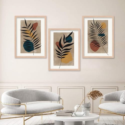 Image of kotart Modern Wall Art Framed Painting for Wall Decoration - Wall Painting for Living Room, Bedroom - Big Size Wall Painting for Wall Decor (Multi, Framed) Set of 3 (Art 7, 19x25 inch)