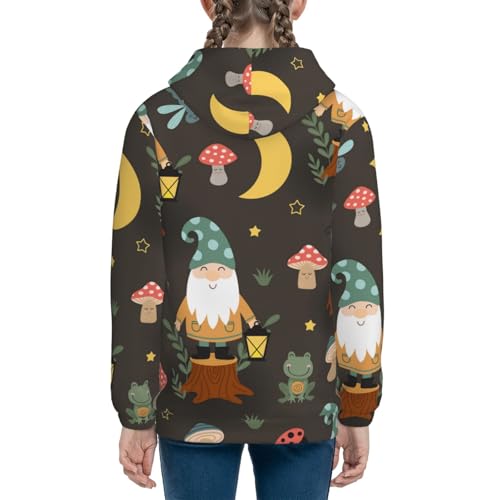 Gnome Insect Frog Kids Pullover Hoodies Boys Sweatshirts Girls Athletic Clothes with Pocket4