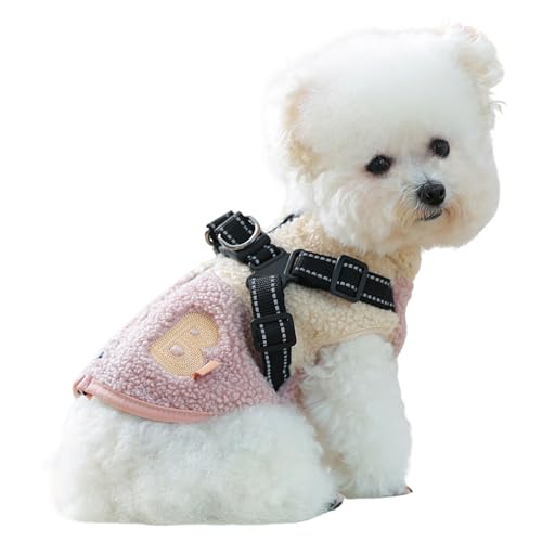 Chaqueta Polar para Perros: Abrigo Cálido A Prueba De Viento para Cachorros, Chaleco con Abertura Trasera con Arnés, Ropa Cómoda con Forro | Ideal para Otoño, Parque, Caminar, Senderismo, Deportes Al