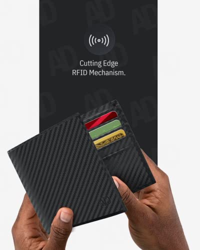 Access Denied REAL LEATHER Slim Bifold Wallets For Men - Minimalist Card Holder Thin Mens Wallet RFID Gifts For Him4