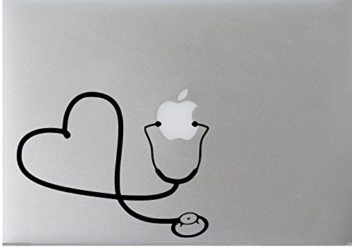 Stethoscope Macbook Decal Sticker Skin Laptop 6.1" High X 6.2 Wide #TOP5