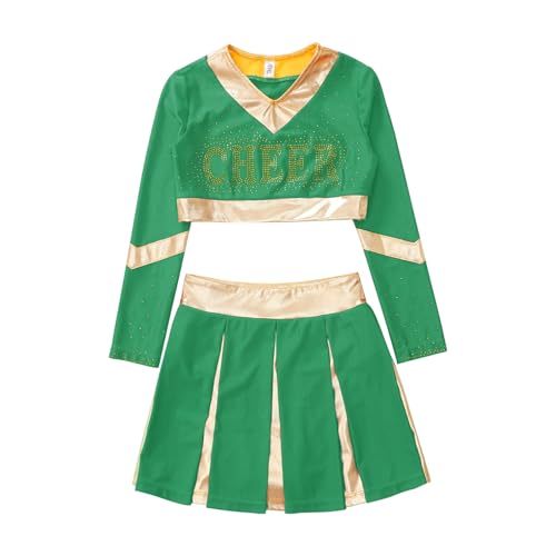 Uniforme de animadora para niñas con vestido manga larga miniatura 3