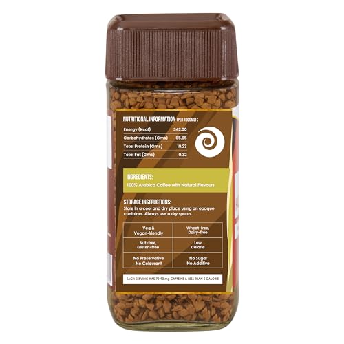 Image of Planet Coffee | SMOOTH Vanilla Coffee | 100 Gms Jar | Pure Arabica | Freeze-Dried Instant Coffee | No Added Sugar | Makes 50 Cups | Medium Roast | Flavoured Coffee