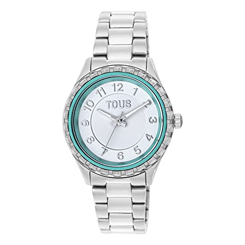 Tous Reloj Analógico Con Brazalete De Acero Y Bisel Interior De Aluminio Menta Mini T-Bear Tous Reloj Analógico Con Brazalete De Acero Y Bisel Interior De Aluminio Menta Mini T-Bear