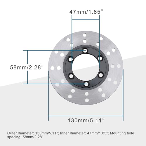 GOOFIT Scheibenbremse Platte Ersatz für 110cc 125cc 150cc 200cc 250cc ATV