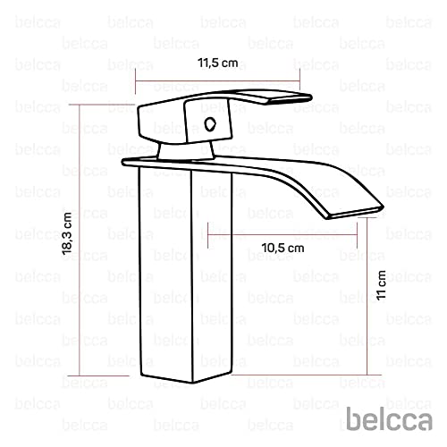 Torneira Cascata Baixa com Misturador Monocomando Rose de Bancada Belcca Tcb01r-bl