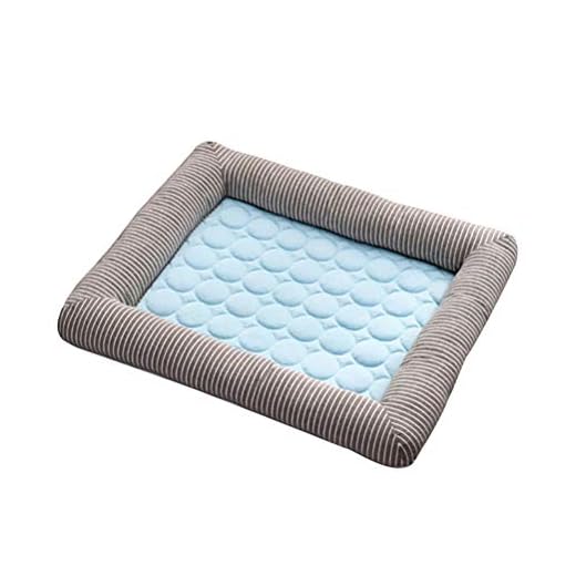Balacoo Cama Que refresca para Perro de Verano Alfombra Fria colchoneta refrescante para Perros Cachorros Gatos (Azul, 54x43cm)