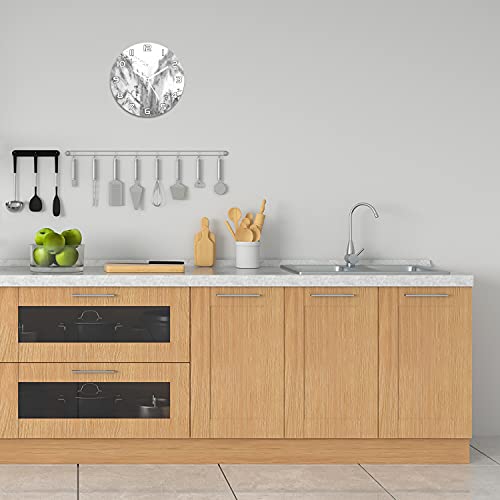 Horloge murale verre moderne 30cm pour décorer un mur vide avec raffinement - 4