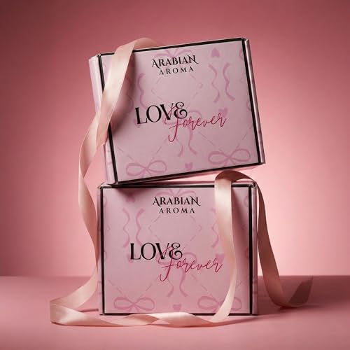 Image of Arabian Aroma Love Forever Luxury Fragrance Gift Hamper For Women | Romantic Perfume & Bath Essentials Gift Set For Valentine, Anniversary & Special Occasions