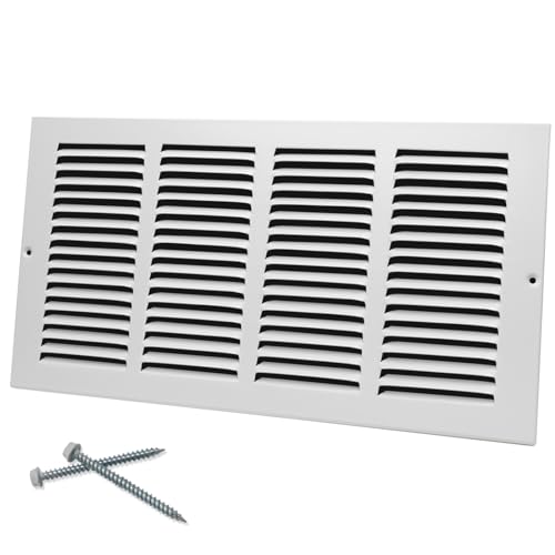 Howeall 16W x 8H [Duct Opening Size] Steel Return Air Grille Air Return Vent Cover for Ceiling and Sidewall - HVAC Air Vent Covers - [Outer Dimensions: 17.75W x 9.75H]