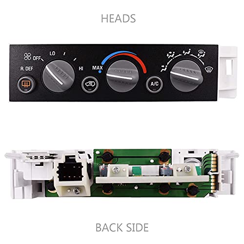 A/C Heater Control Panel with Rear Window Defogger Switch Fits for 1996-2000 Chevy Suburban Tahoe GMC Yukon Climate Control Panel Module Replaces 9378805 15-72547