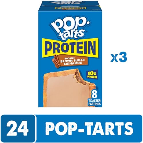 Image of Pop-Tarts Protein Toaster Pastries, 10g Protein, Boostin' Brown Sugar Cinnamon (3 Boxes, 24 Pop-Tarts)