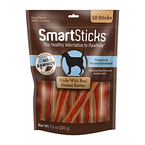 Smartsticks Rawhide Free Dog Chew, Made With Real Chicken, Vegetables And Peanut Butter - 7 oz Cover