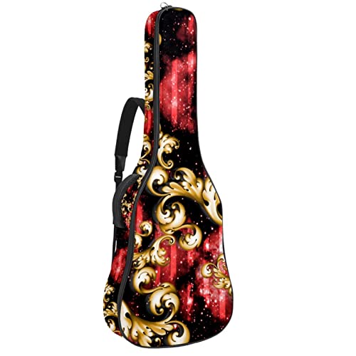 Étui de guitare simple abstrait vert pleine taille, sac à dos de protection rembourré pour guitare acoustique classique… - Les Beatles, Paul McCartney, John Lennon, RIngo Starr, George Harrison Étui de guitare simple abstrait vert pleine taille, sac à dos de protection rembourré pour guitare acoustique classique…