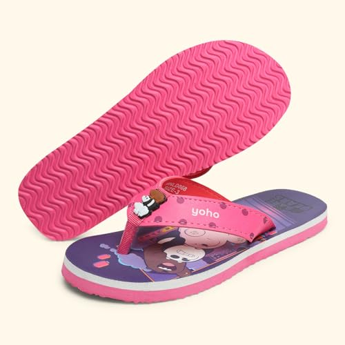 Image of YOHO Slippers for Kids|Comfortable and Lightweight FlipFlop|WB Cartoon & Comic Characters: Batman, Superman, PPG, Tom & Jerry, Scooby Do and We Bare Bears Footwear for Girls & Boys