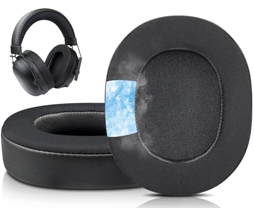 SOULWIT Cooling Gel Earpads Replacement for Razer BlackShark V2/BlackShark V2 Pro (Does Not Fit 2023 Model) Gaming Headset, Ear Pads Cushions with High-Density Noise Isolation Foam - Black