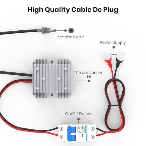 Image of for Starlink Gen 3 12V Conversion Kit,12V to 57V DC Step UP Converter for Starlink V3,Starlink Gen 3 Router Boost Converter for RV /Outdoor