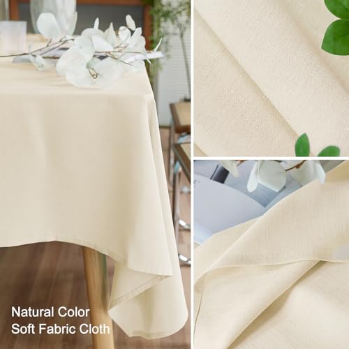 Image of AUSSPVOCT Textured Table Cloth Rectangle 60x84 Inch for Home Kitchen Decor