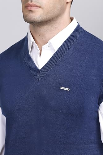 Image of V Neck Cotton Half Sweater for Man Winter Wear - Pullover Sweater for Men