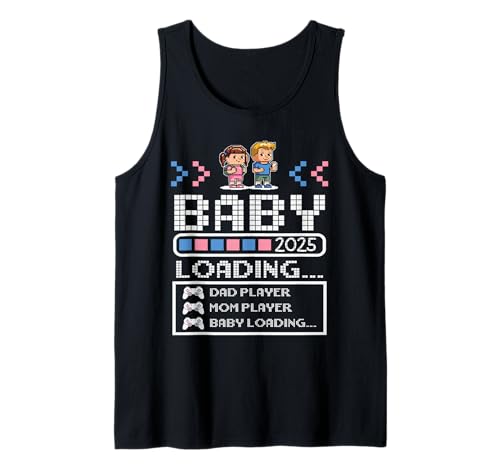 Baby Loading Pregnancy Announcement 2025 Gamer Dad Mom Canotta