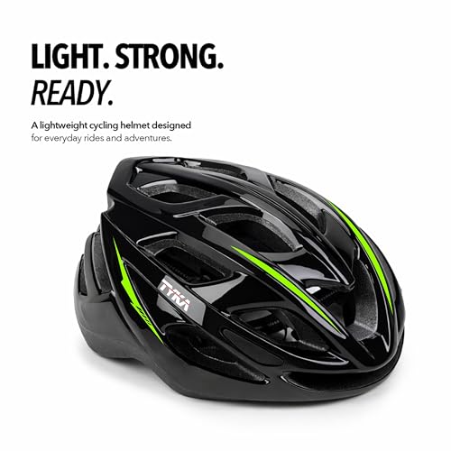 Image of Tyka Cycle Helmet | Adjustable Protective Helmet for Cycling, Skating & Scootering | Lightweight Breathable Multi-Sport Helmet with Safety Padding for Boys & Girls (Green, M)