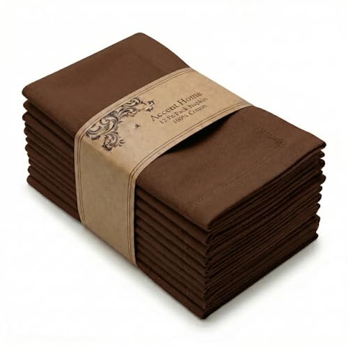 Accent Home Brown Cotton Cloth Napkins
