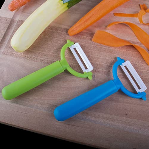 Zittop 2 Premium Ceramic Blade Vegetable Peelers For Carrot, Potato, Zucchini, Cucumbers & Veggie Slicing, Shave Hard Cheese Easily. Thick Noodles & Fun Curls. #TOP2