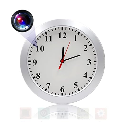 Hidden Camera Clock, Spy Camera HD 1080P Wall Clock Hidden Camera with Motion Detection for Home/Office Security, Nanny Cam Hidden Camera, No WiFi Function