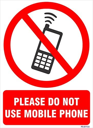 Sign World Inc Vinyl Sticker Please Do Not Use Mobile Phone Sign