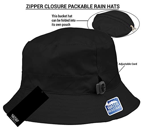 Angela & William CL3056 Adjustable Waterproof Bucket Rain Hat In Nylon thumb #1