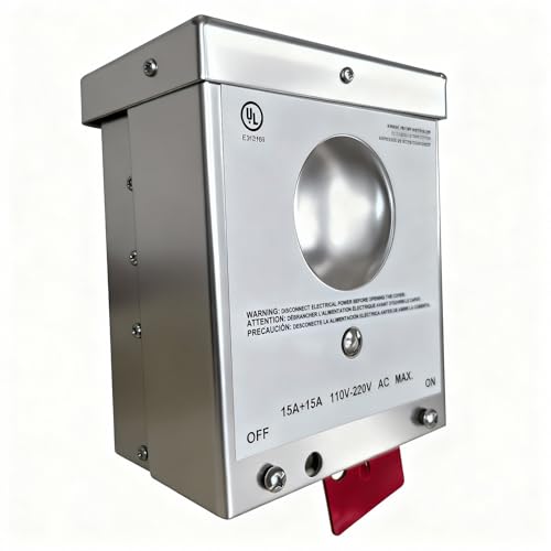 Interruptor de desconexión de 2 polos 15A 220V selector de corte de energía bipolar 3