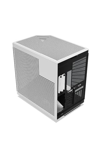 Image of Hyte Y70 Upgraded Modern Aesthetic Dual Chamber Panoramic Tempered Glass Mid-Tower ATX Computer Gaming Case with PCIE 4.0 Riser Cable Included, White (CS-HYTE-Y70-BW)