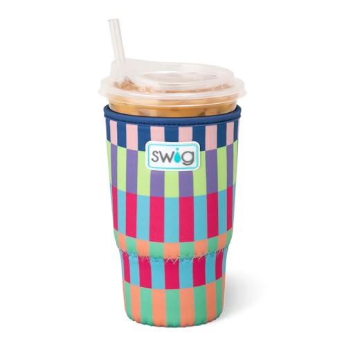 Swig Life Large Iced Cup Coolie, Standard 22oz Iced Coffee Cup Insulator Sleeve with Handle,...
