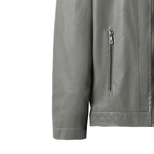 Chaqueta de cuero casual para hombre talla 3X-Large miniatura 5