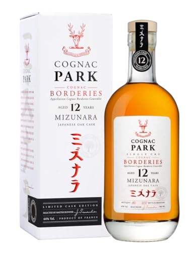 Cognac Park Borderies 12 Jahre Mizunara Cask Finish | 12 Jahre Reifung |Finish in japanischer Mizunara Eiche | Fruchtig rauchiger Geschmack | 1 x 700ml