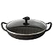 Sabatier 5186177 pre-seasoned Rust Resistant Grill Pan With Glass Lid, Black, Large/12.25'