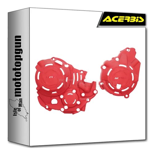 Made in Italy acerbis 0025940.110 protezione carter x-power rosso compatibile con honda crf 300 l 2021 2022 2023 mototopgun