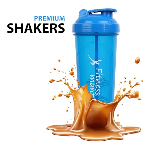 Image of Fitness Mantra 700ml Classic Shaker Bottle for Men & Women |Capacity 700 ml, Blue|