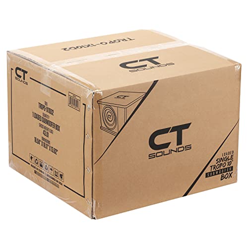 Image of CT Sounds Single 10 inch 1300W Loaded Tropo Series Ported Car Subwoofer Box - TROPO-1X10D2
