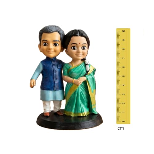 Image of Custom 3D Mini Me Figurine from Photo Personalized Cartoon Style Mini Me Miniature Self Statue, Hand Painted 3D Printed Figurine, Unique Birthday, 4 Inch (Couple)