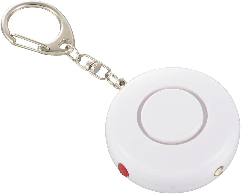 オーム(OHM) 電機 防犯ブザー 白色LEDライト付 大音量85dB 携帯用 防犯アラーム 電池式 つり下げフック付き 不審者対策 夜間の一人歩きに 入学祝い ホワイト OSE-MSA720W 08-4108