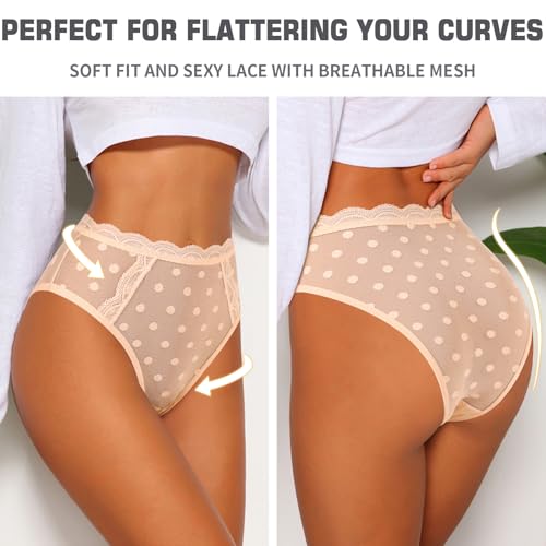 Image of Eiggam Women's Cotton Bikini Panties,High-Cut Full Coverage Stretch Cool Underwear for Women