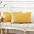 OTOSTAR Pack of 2 Throw Pillow Covers 16x24 Inch Linen Yellow Pillowcases Farmhouse Decorative Solid Pillow Covers 40x60 cm Lumbar Cushion Case for Home Decor Sofa Couch Bed (Yellow)