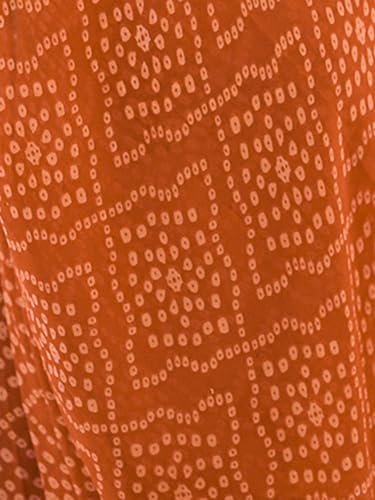 Image of Satrani Women's Georgette Bandhani Printed Sequin Embroidery Saree with Unstitched Blouse Piece