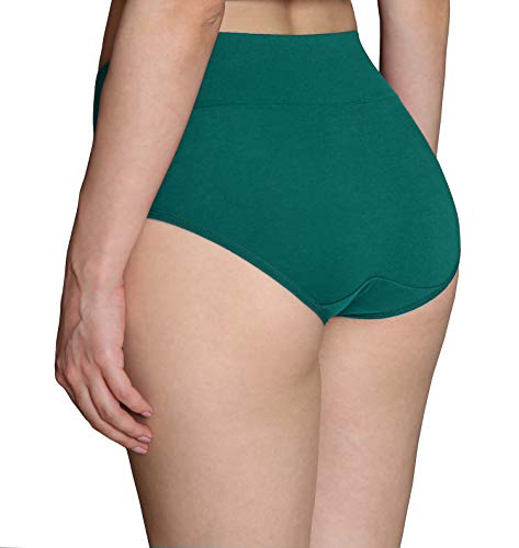 Image of Innersy Women's 5 Pack High Waist Tummy Control Solid Color Cotton Briefs Panties