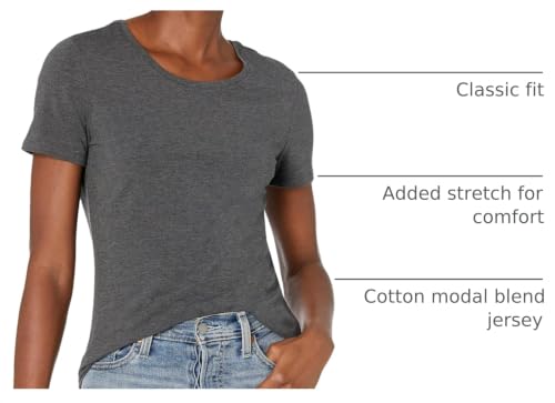 Image of Amazon Essentials Women's Regular-Fit Short-Sleeve Crewneck T-Shirt, Multipacks