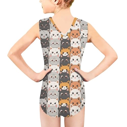 Image of Xpyiqun Bathing Suits for Girls 3-14 Kids Summer One Piece Swimwear Beach Sport Sleeveless Swimsuits Athletic