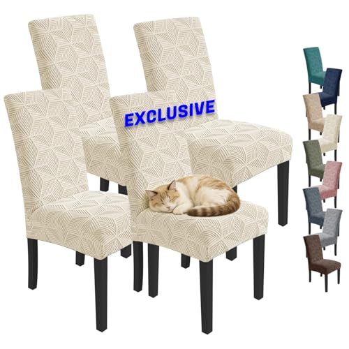 YEMYHOM Dining Chair Covers Set of 4, Stretch Dining Room