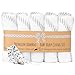 Burp Cloths Unisex 5 Pack Bamboo and Cotton w/Pacifier Clip - Soft, Comfortable Organic Fabric - Extra Absorbent Burping Bib for Spit-Ups and Spills - 19 x 9" Baby Burp Cloths/White and Gray